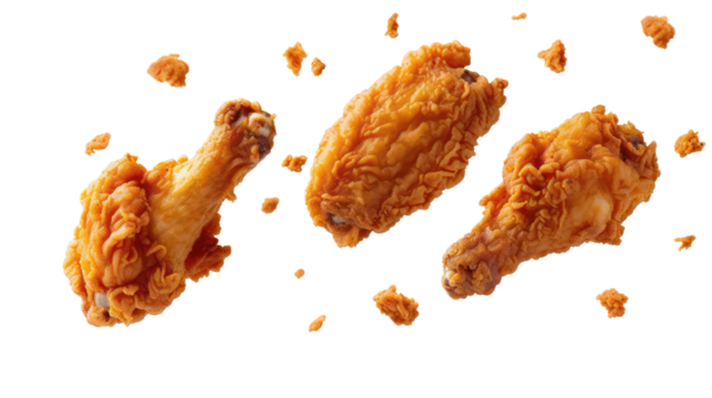 fried chicken on the transparent background