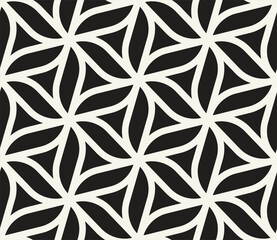 Vector seamless pattern. Repeating geometric elements. Stylish monochrome background design.