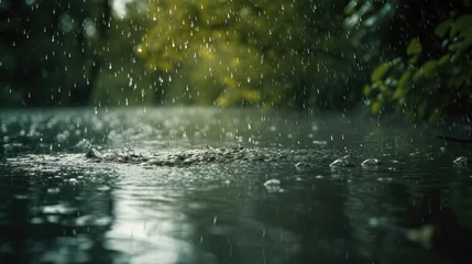 Foto auf Acrylglas Hotel Close-up photo of heavy rain  © EmmaStock