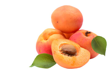 Apricots on a white isolated