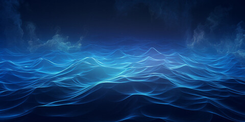 Ethereal Blue Sea Water Texture for Professional Design, A blue ocean with clouds and the sun shining on it.
