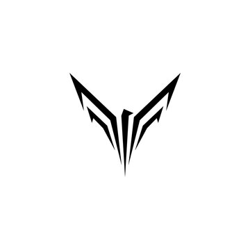 Abstract bird logo isolated on white background
