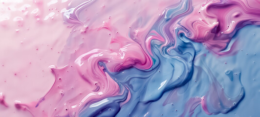 arrière-plan abstrait avec liquides rose et violet qui se mélangent ensemble
