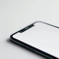 Blank white screen smartphone
