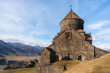 Fototapeta na wymiar Armenia, February 2024. Medieval monastery complex of Haghpat