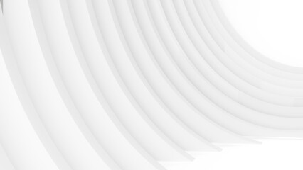3d generated architectural structure of arches with a dominant white color