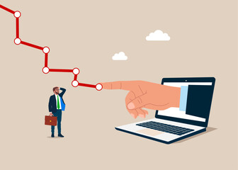 Profit, growing business graph. Modern flat vector illustration