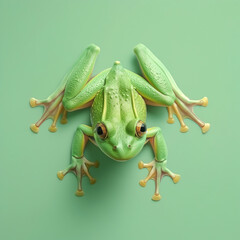 green eyed frog