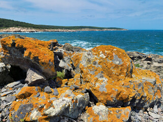 The rocky Black Sea coast on the Zigra Bay between the Begliktash Cape and the Maslen Cape, Bulgaria - 737913400