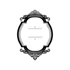 victorian vintage decoration style ornamental classic border frame vector illustration