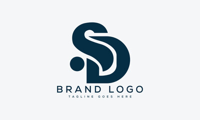 Obraz premium letter DS, SD logo design vector template design for brand.
