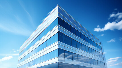 Modern office building with blue sky