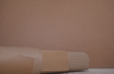 Fototapeta premium papel kraft ondulado semiquimico natural