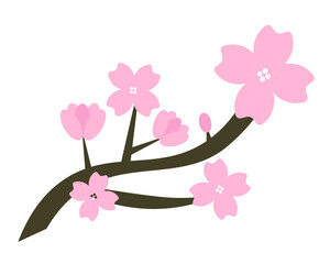 桜の枝。ベクターイラスト