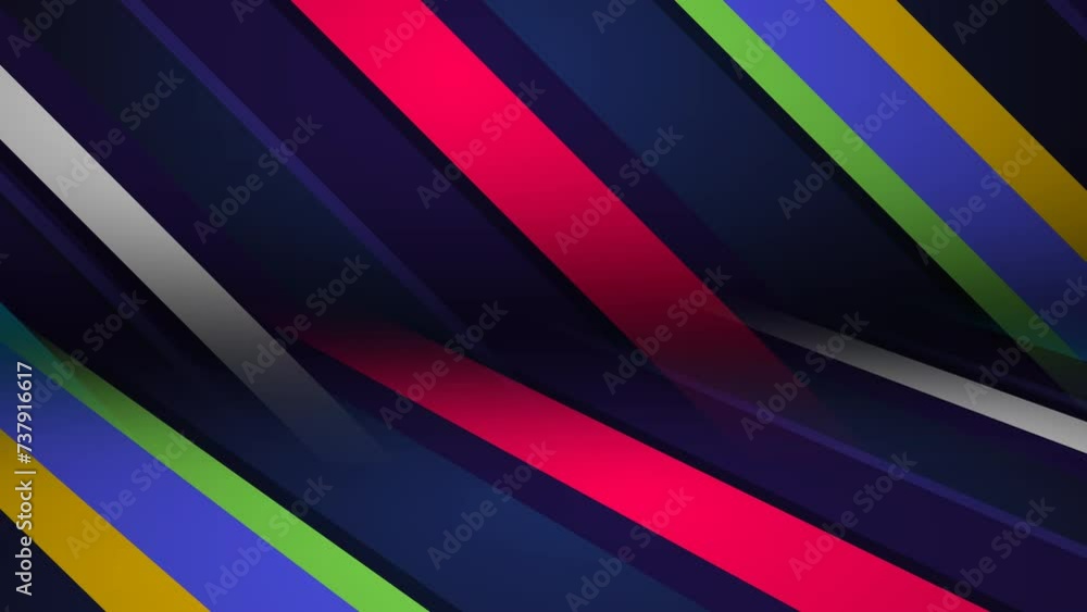 Poster red and blue abstract motion background with geometric pattern. seamless loop. 4k footage
