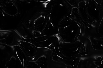 Abstract liquid black mixture of oil texture pattern illustration background. - obrazy, fototapety, plakaty