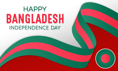 Happy Bangladesh Independence Day celebration every year in 26th March. National holiday in Bangladesh. Vector illustration for banner, greeting card, poster with background.