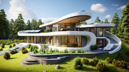 Efficient and sustainable home - obrazy, fototapety, plakaty