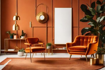 mustard modern living room