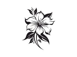 Fototapeta premium Beautiful minimalist flower illustration art.