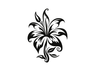 Fototapeta premium Beautiful minimalist flower illustration art.