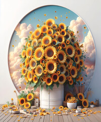 Watercolor Sunflower Clip Art