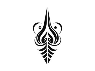 Fototapeta premium Minimalist tribal vector. Black and white color.