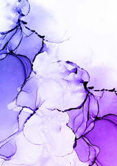 Elegant hand painted purple alcohol ink background design