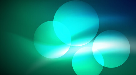 Shiny Light Neon Bubble Circles. Vector illustration For Wallpaper, Banner, Background, Card, Book Illustration, landing page