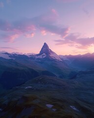 a mountain range with snow on top