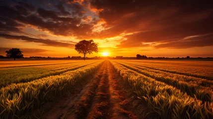 Selbstklebende Fototapeten Wheat field © levit