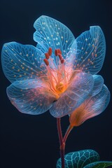 Neon flowers portraits, artists explore the intersection of nature and technology, resulting in mesmerizing visual experiences, for background