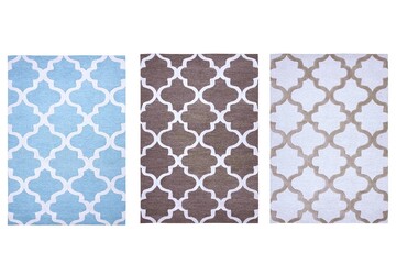 
decorative rug for the interior isolated on white background, home decor, 3D illustration, cg render
