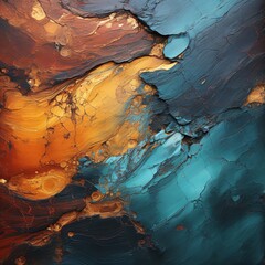 a close up of a painting