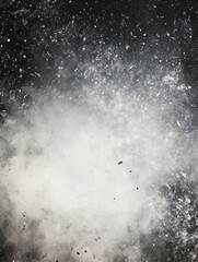 a white powder explosion on a black background