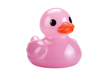 a pink rubber ducky toy