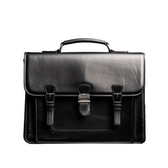 a black briefcase on a black background