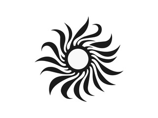 Obraz premium Minimalist tribal vector. Black and white color.