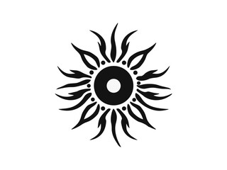 Minimalist tribal vector. Black and white color.