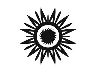 Minimalist tribal vector. Black and white color.