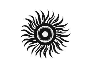 Minimalist tribal vector. Black and white color.