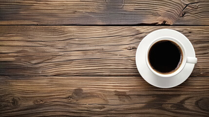 white cup of coffee on wooden table