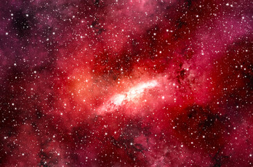 A space of the galaxy atmosphere with stars at dark background.