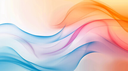 3d render, abstract background with wavy folds of Colorful silk cloth