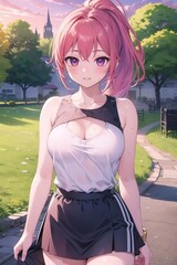 Jeune femme en tenue de sport