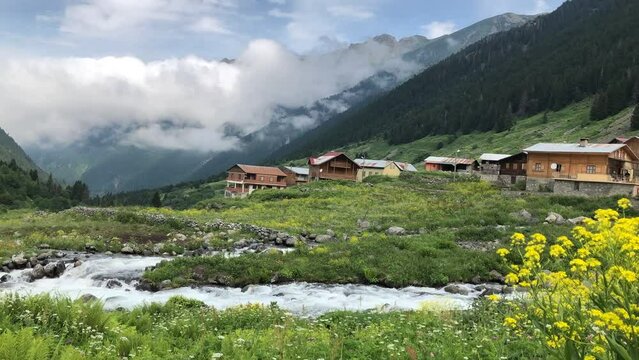 The most beautiful landscapes of Kaçkar Mountains, time lapse shots.