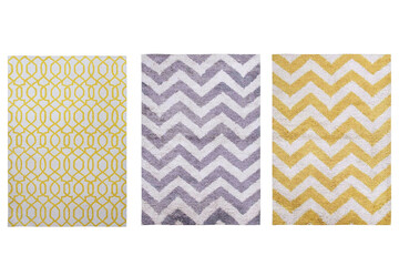 decorative rug for the interior isolated on transparent background, home decor, 3D illustration, cg render
