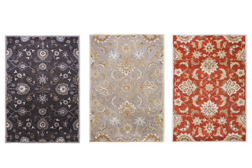 decorative rug for the interior isolated on transparent background, home decor, 3D illustration, cg render
