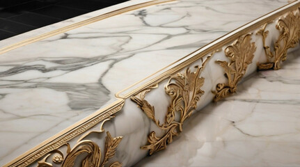 black and white with golden lining  embedded on the marble full frame  design and decoration in white and black color with gold lines on it background 