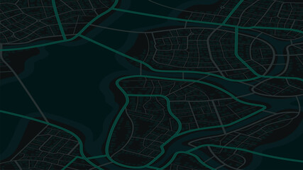 Concept of planning and mapping a travel route using general city map with streets, roads marked. Abstract navigation plan of the urban area depicted as a simple scheme. Isometric vector illustration